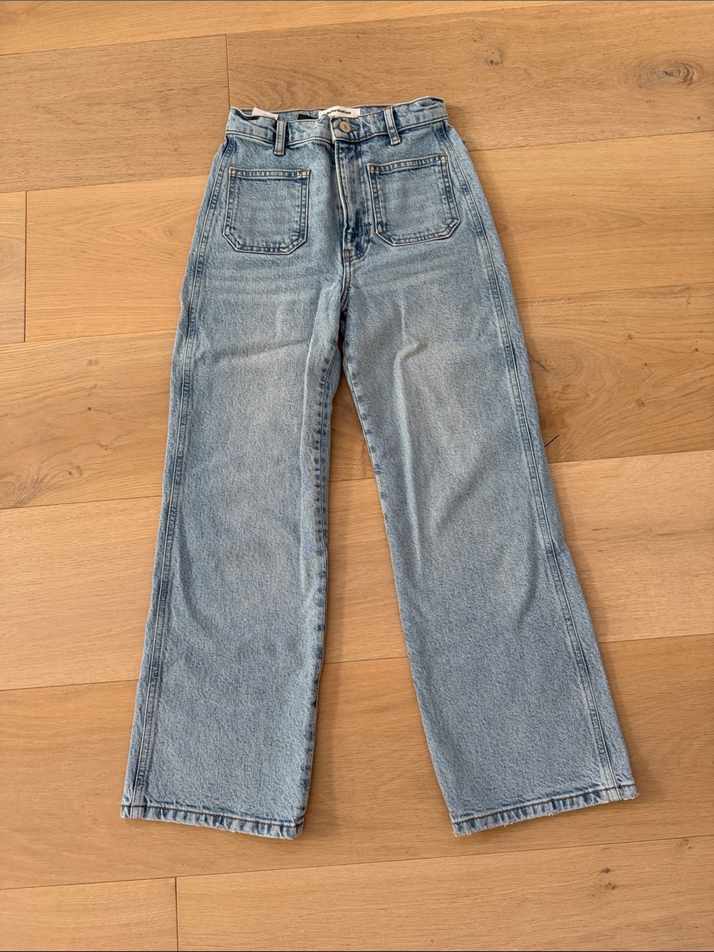 Reformation Alyssa Patch Pocket High Rise Wide Leg Jeans